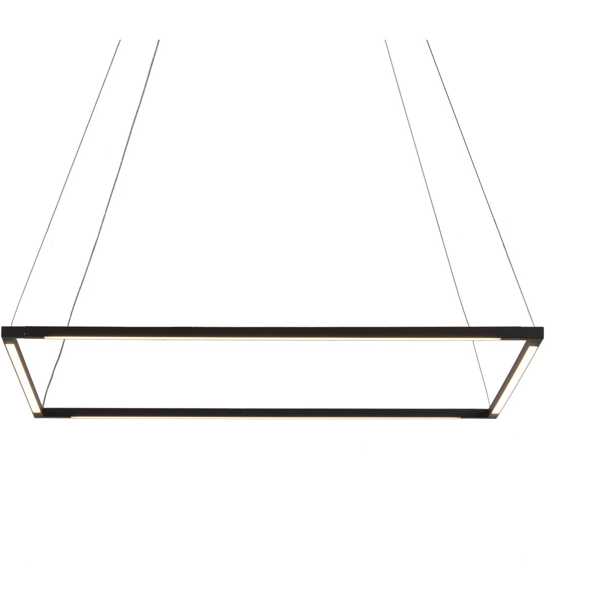 Koncept ZBP-24-S-SW-MTB-CNP Z-Bar LED 25.98 inch Matte Black Pendant Ceiling Light, Square